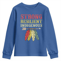 Native American Strong Resilient Indigenous Youth Sweatshirt Retro Vintage Feathers - Wonder Print Shop