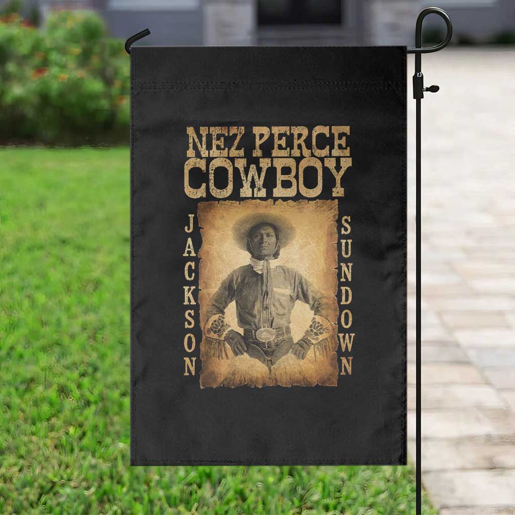 Nez Perce Cowboy Jackson Sundown Garden Flag Native American Cowboy Western Country - Wonder Print Shop