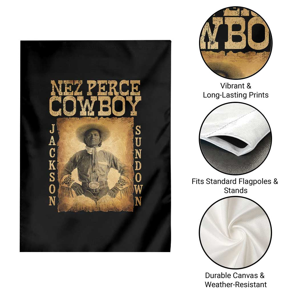 Nez Perce Cowboy Jackson Sundown Garden Flag Native American Cowboy Western Country - Wonder Print Shop