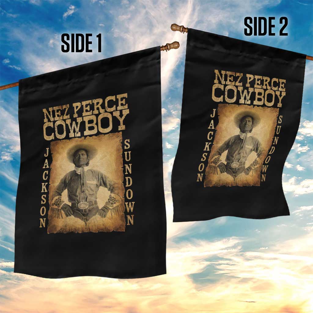 Nez Perce Cowboy Jackson Sundown Garden Flag Native American Cowboy Western Country - Wonder Print Shop
