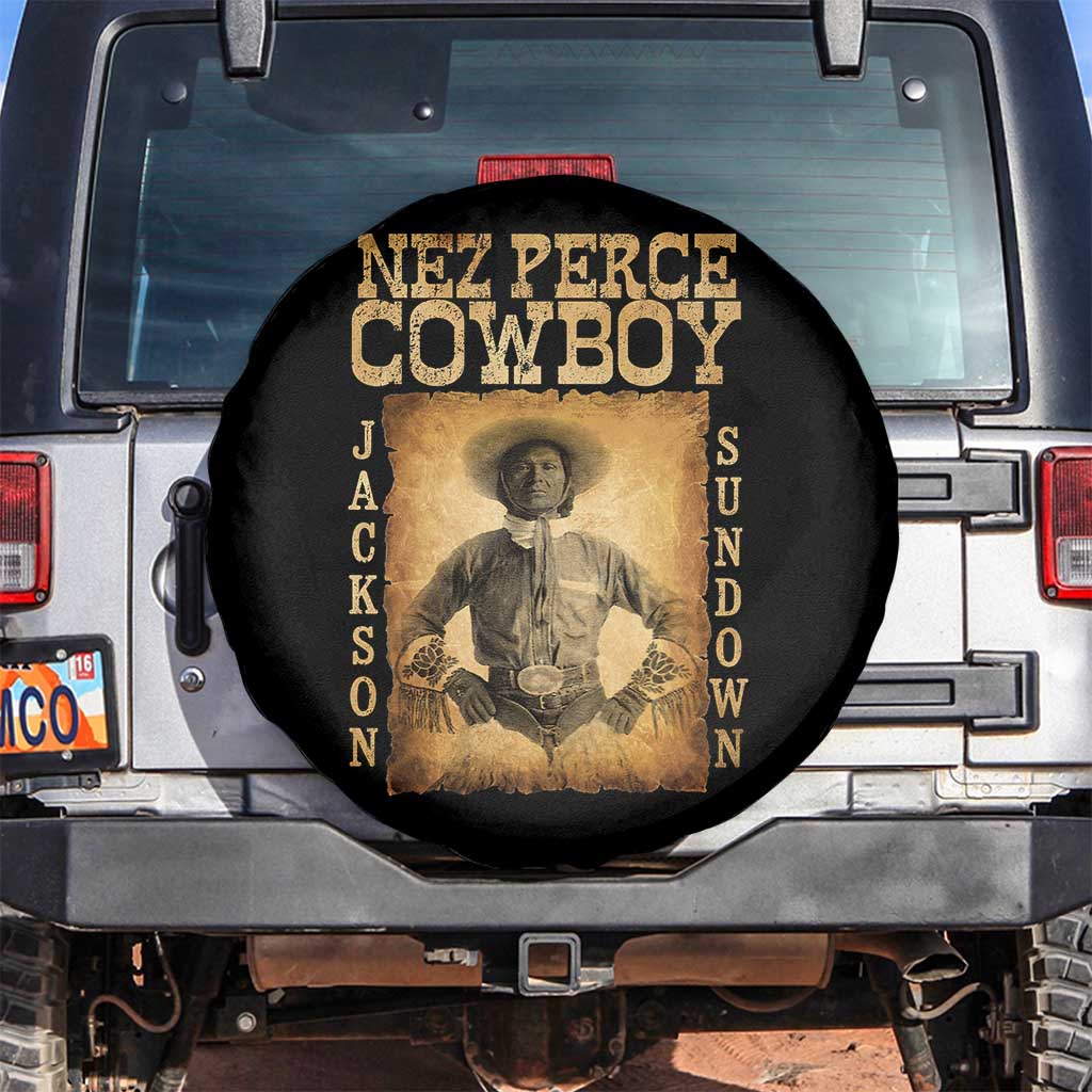 Nez Perce Cowboy Jackson Sundown Spare Tire Cover Native American Cowboy Western Country - Wonder Print Shop