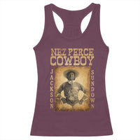 Nez Perce Cowboy Jackson Sundown Racerback Tank Top Native American Cowboy Western Country - Wonder Print Shop