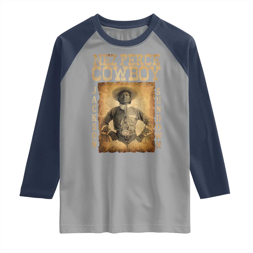 Nez Perce Cowboy Jackson Sundown Raglan Shirt Native American Cowboy Western Country - Wonder Print Shop