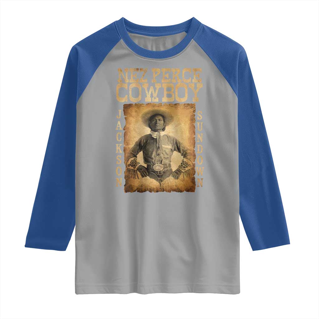 Nez Perce Cowboy Jackson Sundown Raglan Shirt Native American Cowboy Western Country - Wonder Print Shop
