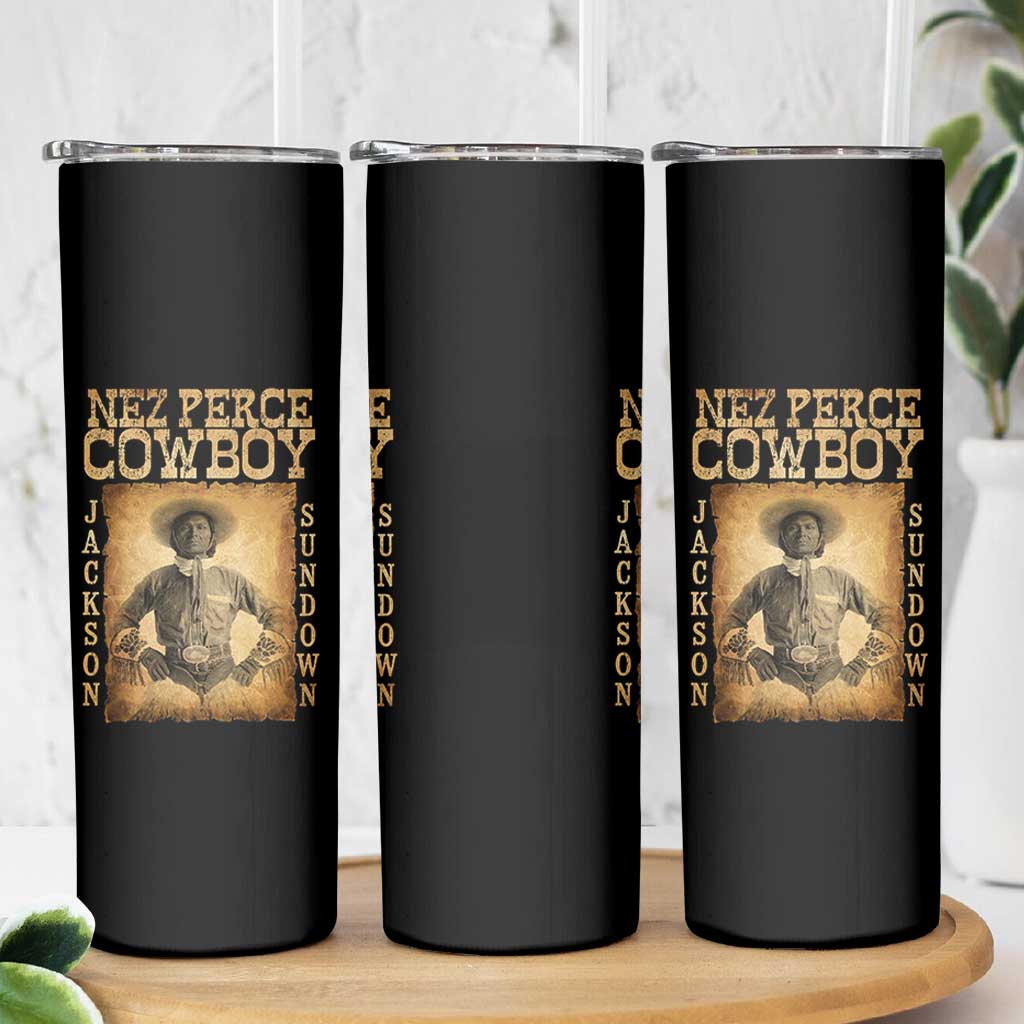 Nez Perce Cowboy Jackson Sundown Skinny Tumbler Native American Cowboy Western Country - Wonder Print Shop