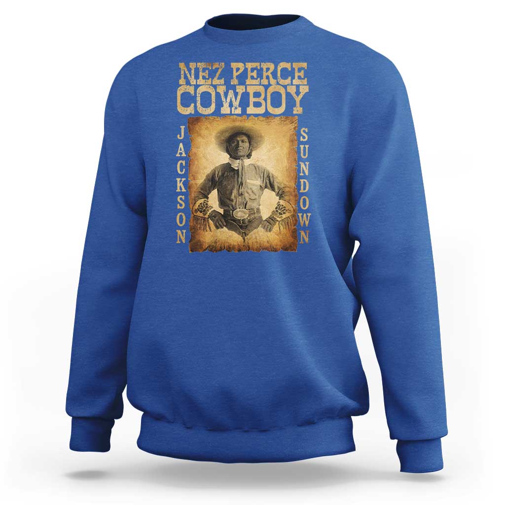 Nez Perce Cowboy Jackson Sundown Sweatshirt Native American Cowboy Western Country - Wonder Print Shop
