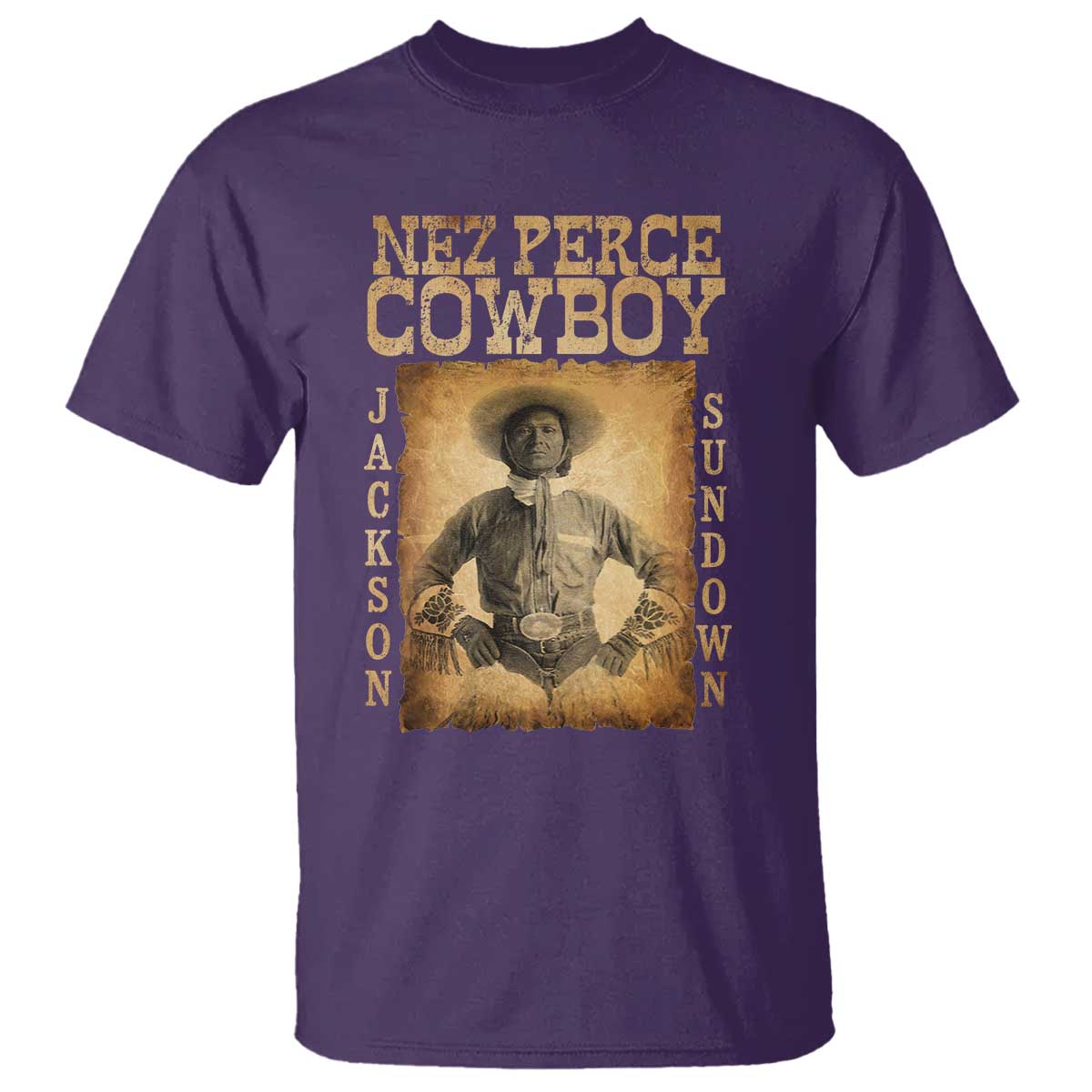 Nez Perce Cowboy Jackson Sundown T Shirt Native American Cowboy Western Country - Wonder Print Shop