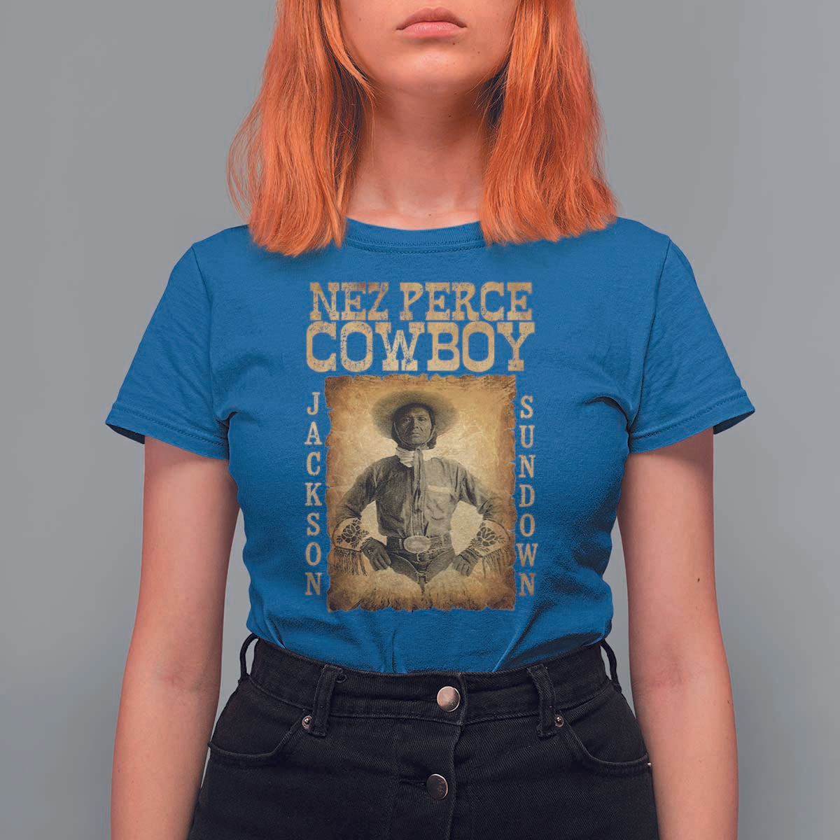 Nez Perce Cowboy Jackson Sundown T Shirt For Women Native American Cowboy Western Country - Wonder Print Shop
