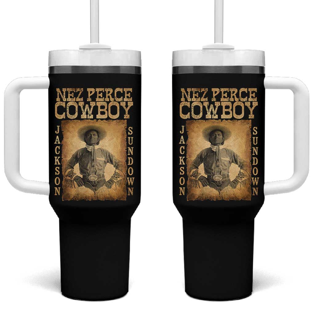 Nez Perce Cowboy Jackson Sundown Tumbler With Handle Native American Cowboy Western Country - Wonder Print Shop