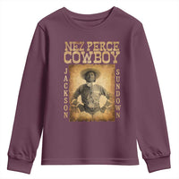 Nez Perce Cowboy Jackson Sundown Youth Sweatshirt Native American Cowboy Western Country - Wonder Print Shop