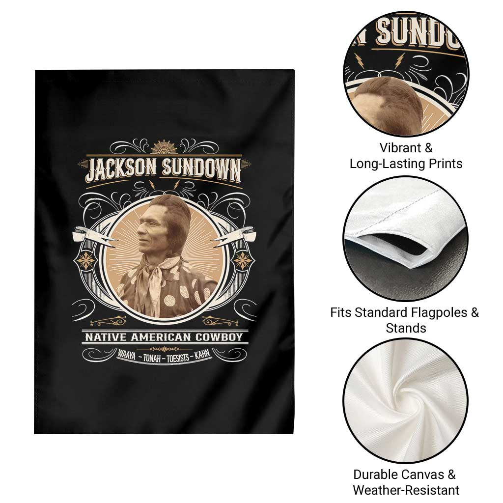 Jackson Sundown Garden Flag Native American Cowboy Western Country - Wonder Print Shop