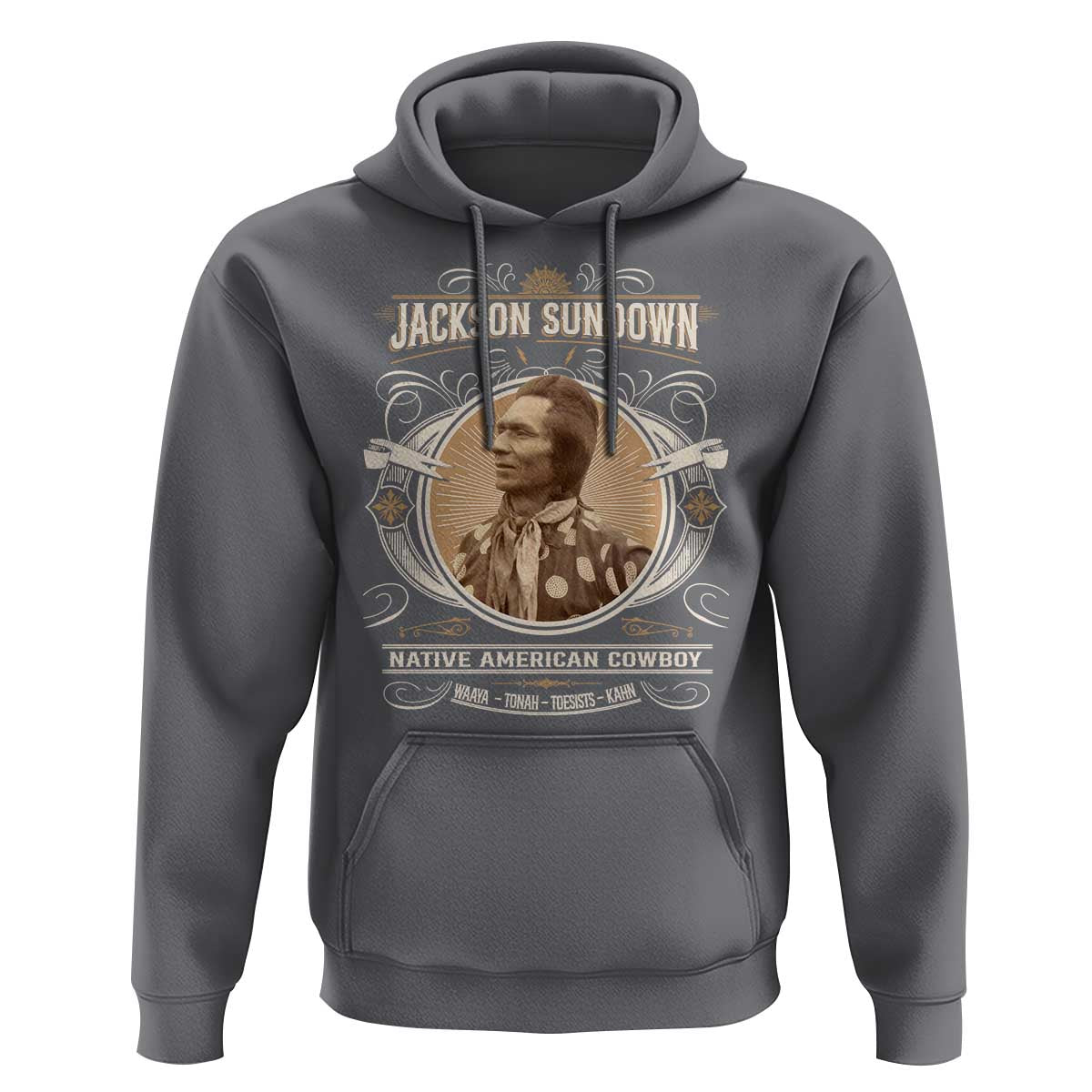 Jackson Sundown Hoodie Native American Cowboy Western Country - Wonder Print Shop