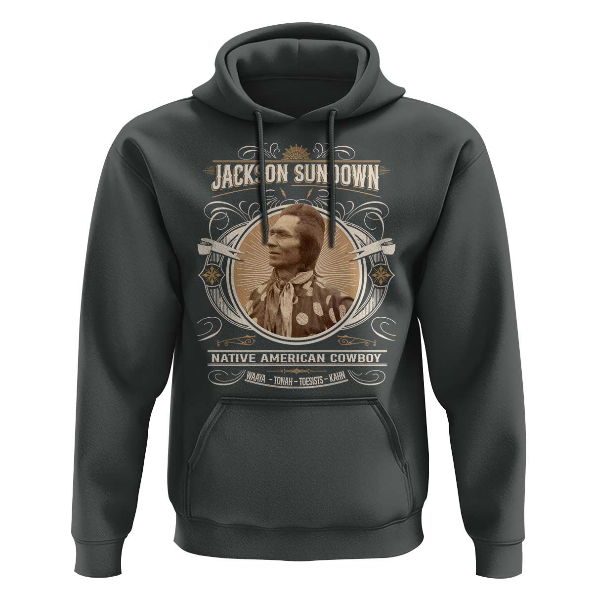 Jackson Sundown Hoodie Native American Cowboy Western Country - Wonder Print Shop