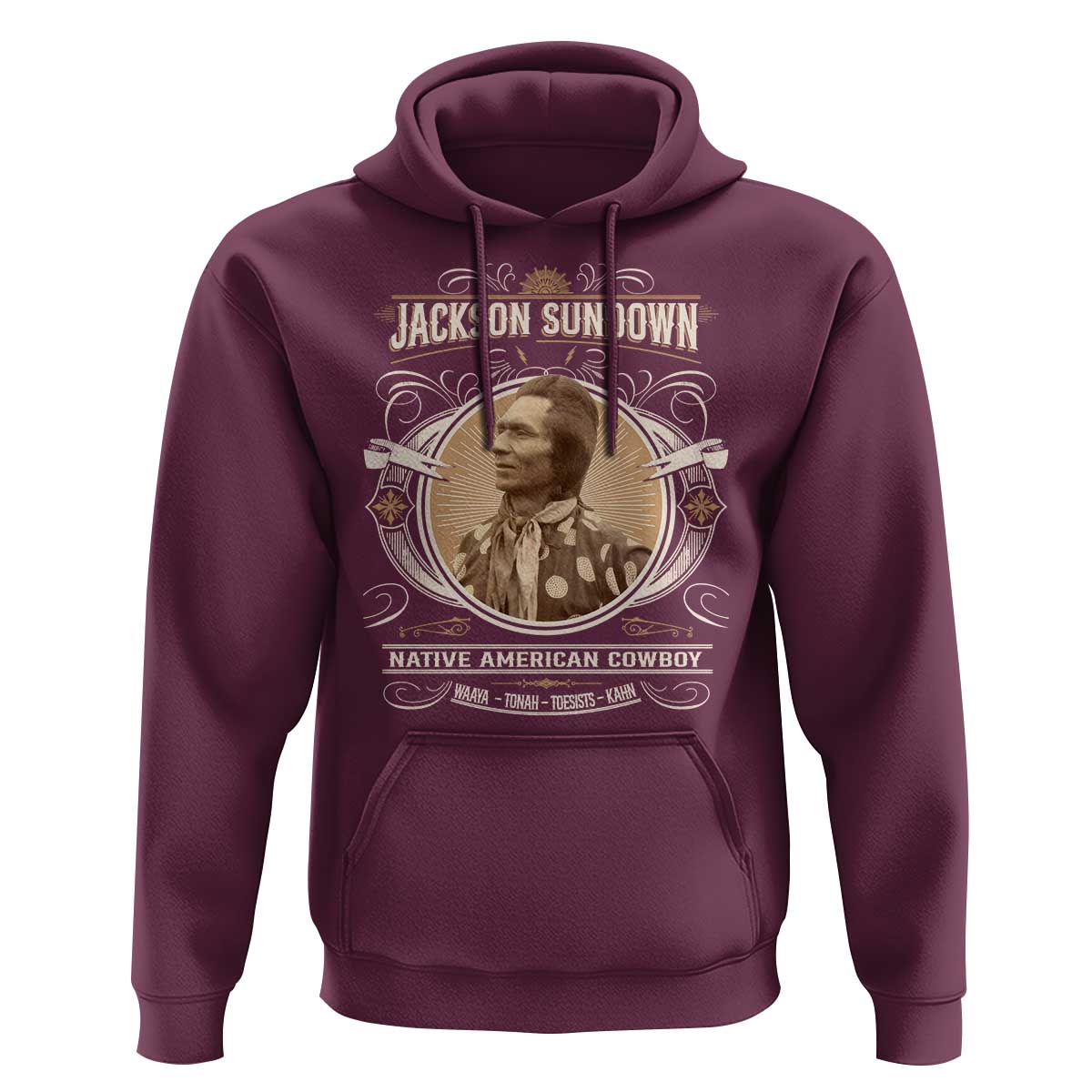 Jackson Sundown Hoodie Native American Cowboy Western Country - Wonder Print Shop