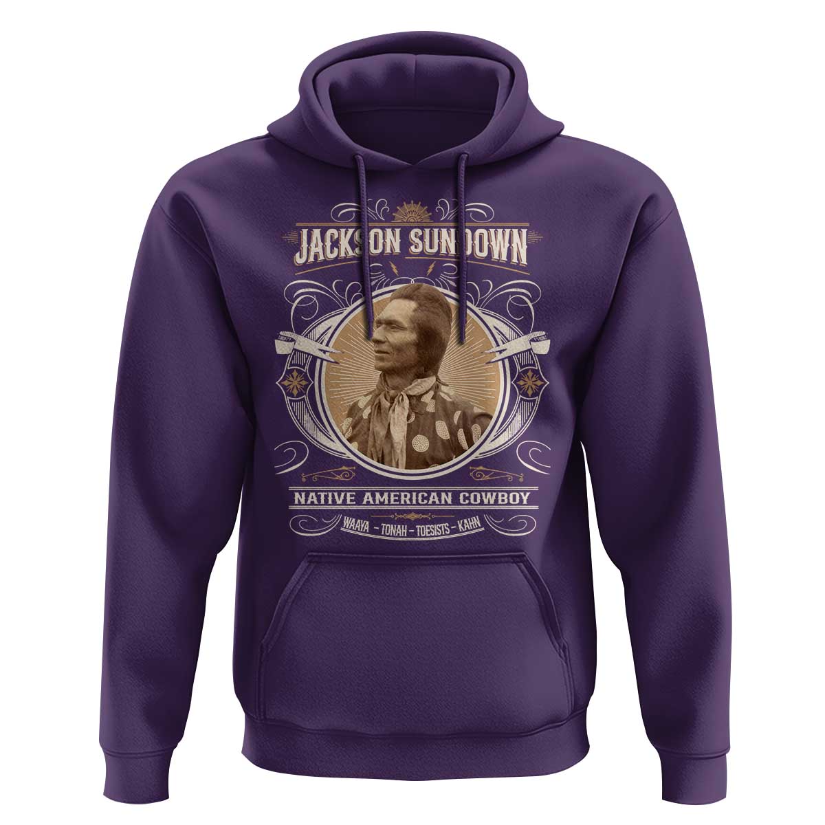 Jackson Sundown Hoodie Native American Cowboy Western Country - Wonder Print Shop