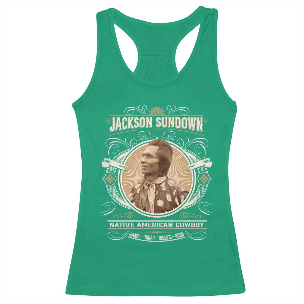 Jackson Sundown Racerback Tank Top Native American Cowboy Western Country - Wonder Print Shop