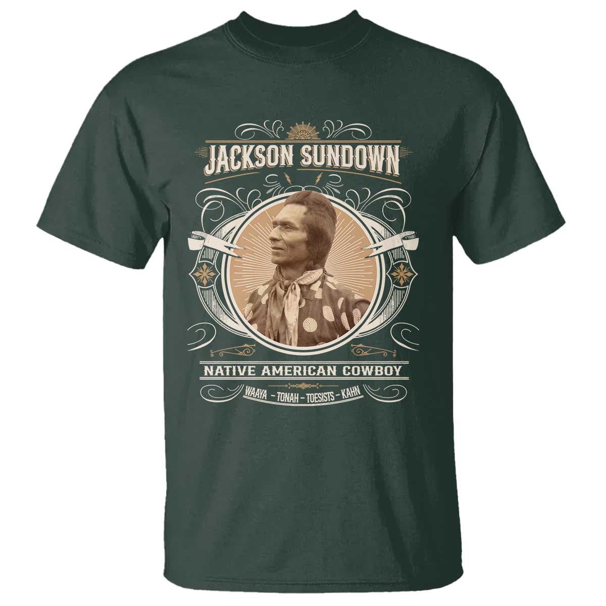 Jackson Sundown T Shirt Native American Cowboy Western Country - Wonder Print Shop