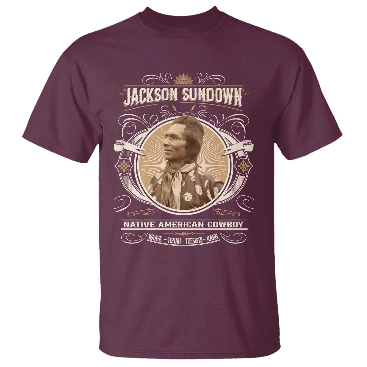 Jackson Sundown T Shirt Native American Cowboy Western Country - Wonder Print Shop