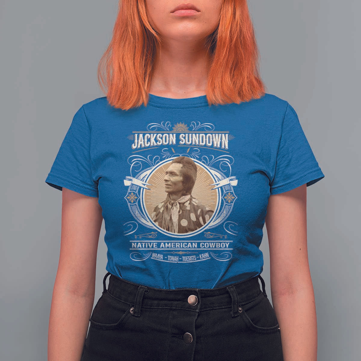 Jackson Sundown T Shirt For Women Native American Cowboy Western Country - Wonder Print Shop