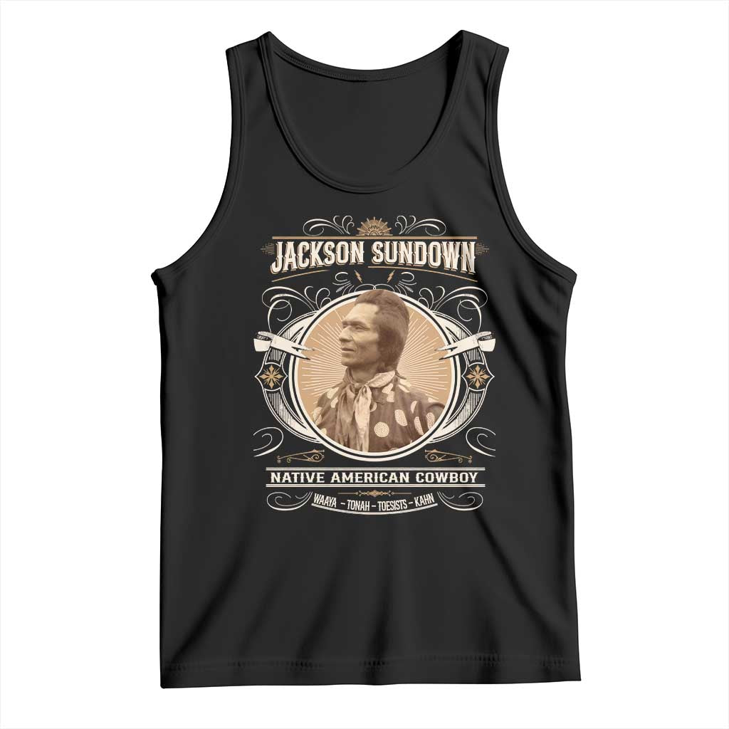 Jackson Sundown Tank Top Native American Cowboy Western Country - Wonder Print Shop
