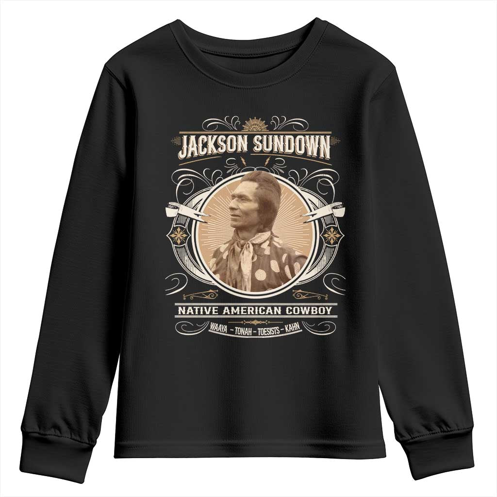 Jackson Sundown Youth Sweatshirt Native American Cowboy Western Country - Wonder Print Shop