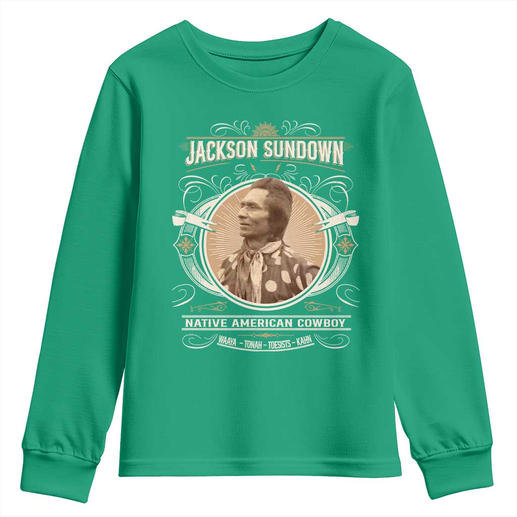 Jackson Sundown Youth Sweatshirt Native American Cowboy Western Country - Wonder Print Shop