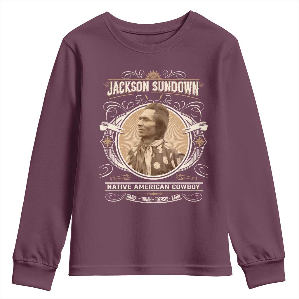 Jackson Sundown Youth Sweatshirt Native American Cowboy Western Country - Wonder Print Shop
