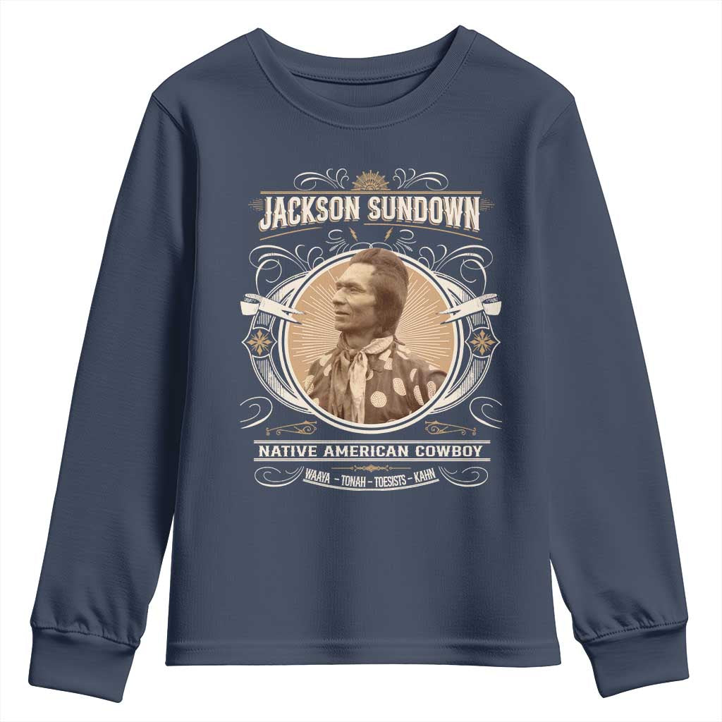 Jackson Sundown Youth Sweatshirt Native American Cowboy Western Country - Wonder Print Shop