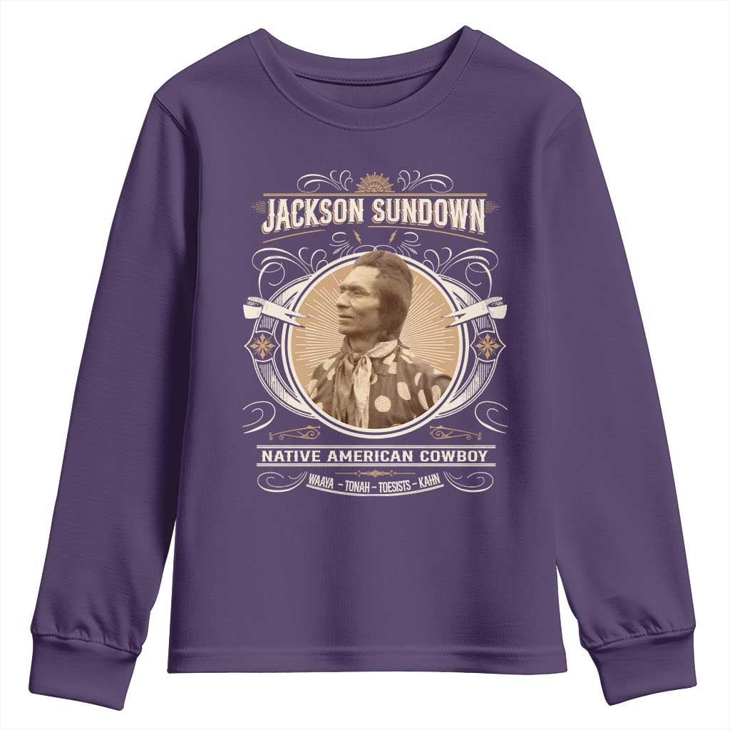 Jackson Sundown Youth Sweatshirt Native American Cowboy Western Country - Wonder Print Shop