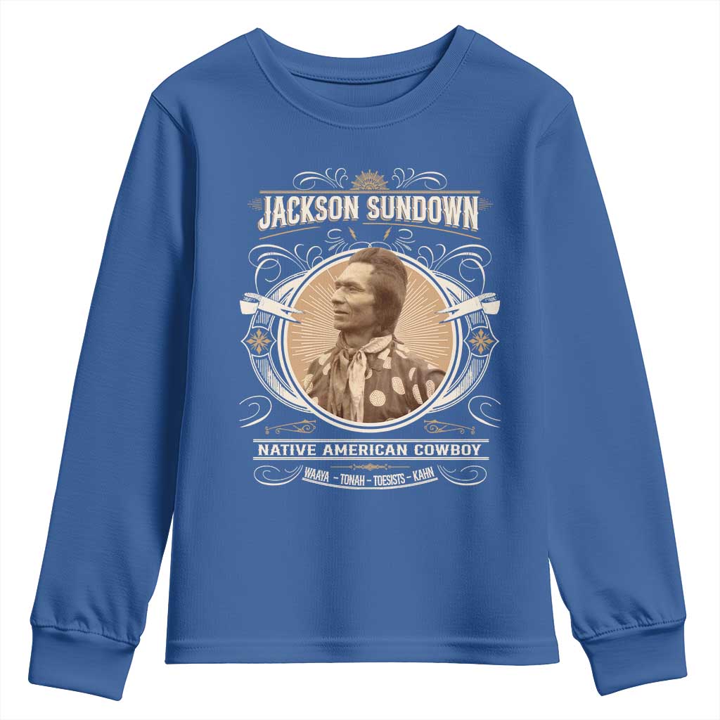 Jackson Sundown Youth Sweatshirt Native American Cowboy Western Country - Wonder Print Shop