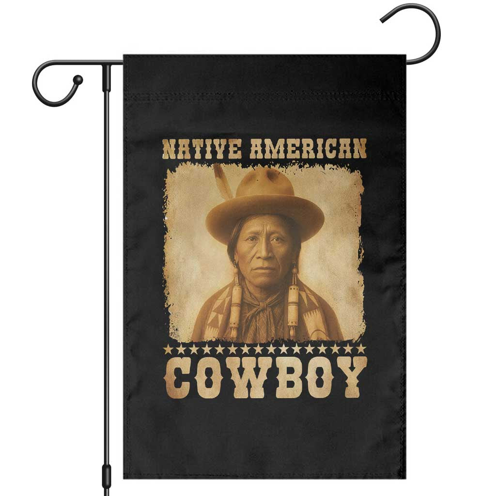 Native American Cowboy Garden Flag Vintage Western Country Portrait - Wonder Print Shop