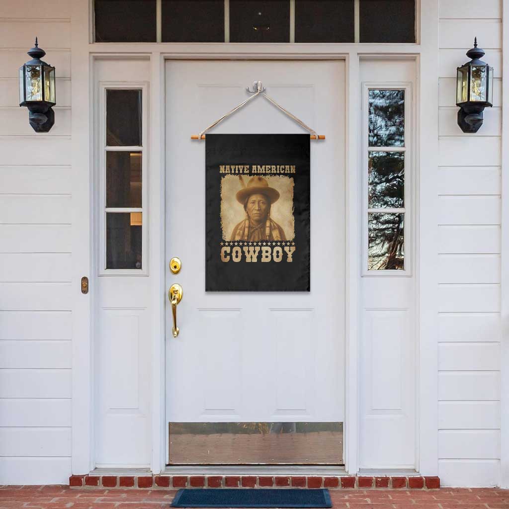 Native American Cowboy Garden Flag Vintage Western Country Portrait - Wonder Print Shop