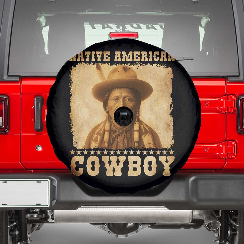 Native American Cowboy Spare Tire Cover Vintage Western Country Portrait - Wonder Print Shop