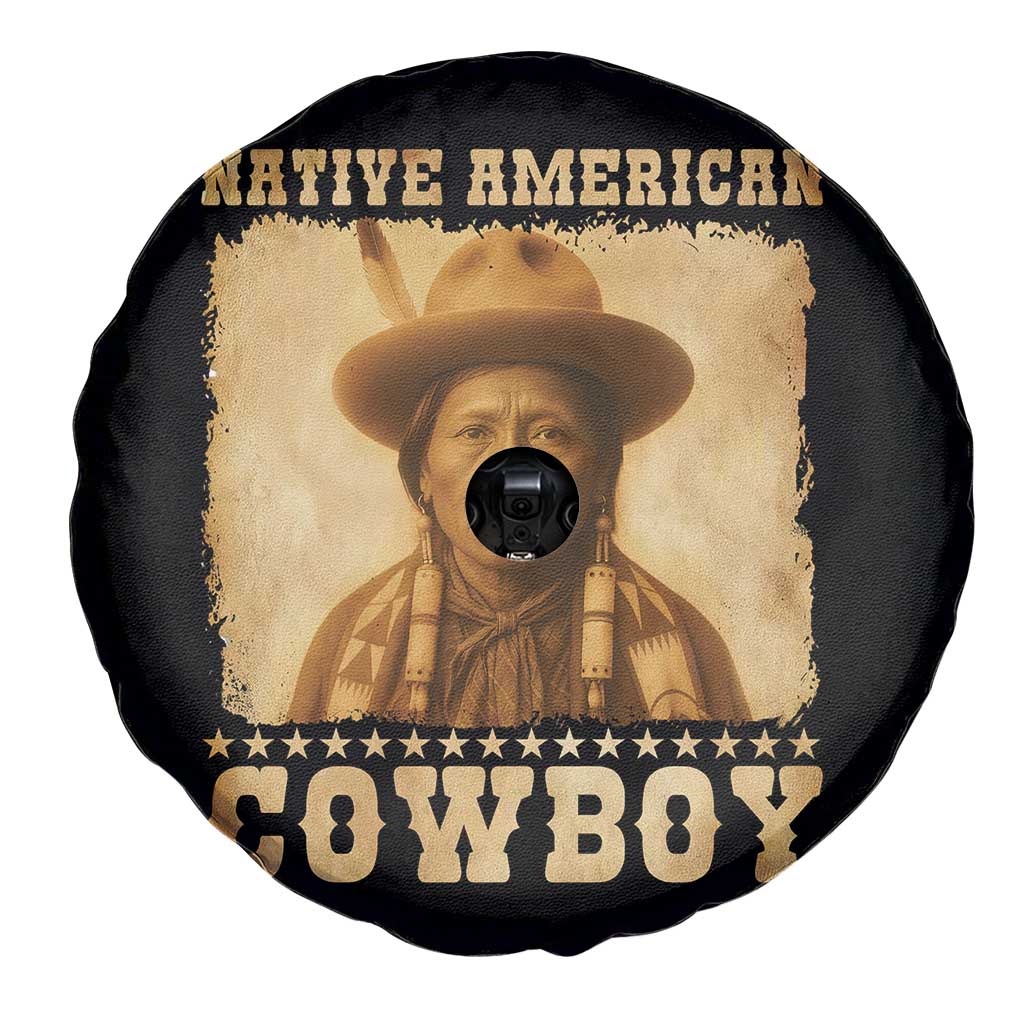 Native American Cowboy Spare Tire Cover Vintage Western Country Portrait - Wonder Print Shop