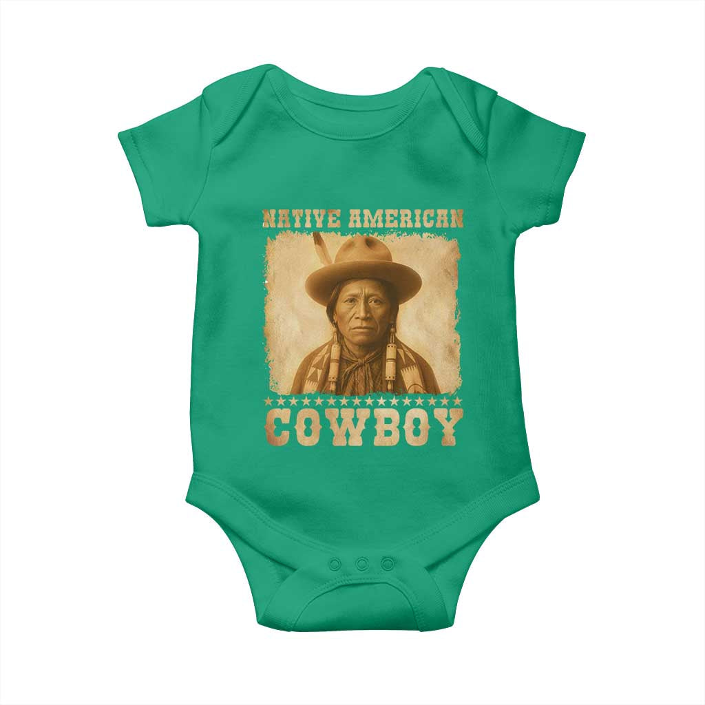 Native American Cowboy Baby Onesie Vintage Western Country Portrait - Wonder Print Shop