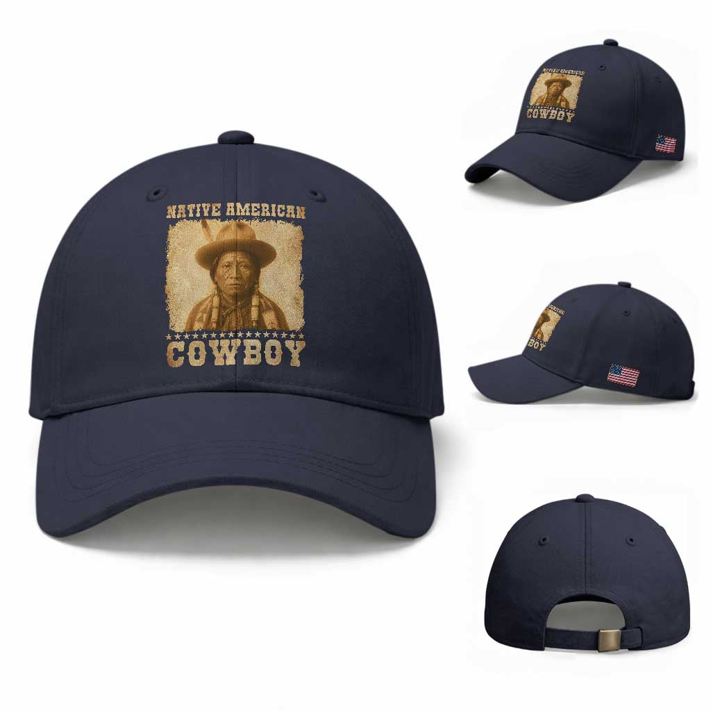 Native American Cowboy Baseball Cap Vintage Western Country Portrait