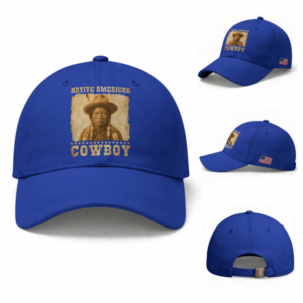 Native American Cowboy Baseball Cap Vintage Western Country Portrait