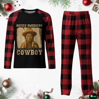 Native American Cowboy Plaid Pajama Set Vintage Western Country Portrait