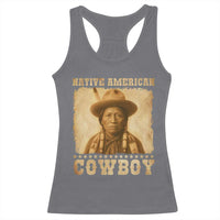 Native American Cowboy Racerback Tank Top Vintage Western Country Portrait - Wonder Print Shop
