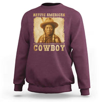 Native American Cowboy Sweatshirt Vintage Western Country Portrait - Wonder Print Shop