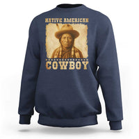 Native American Cowboy Sweatshirt Vintage Western Country Portrait - Wonder Print Shop