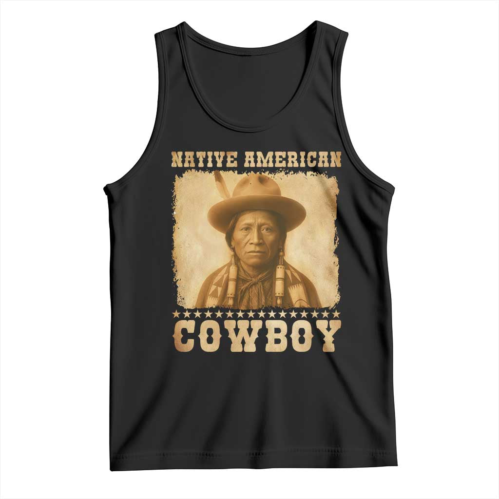 Native American Cowboy Tank Top Vintage Western Country Portrait - Wonder Print Shop