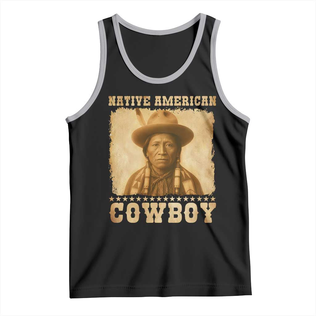 Native American Cowboy Tank Top Vintage Western Country Portrait - Wonder Print Shop