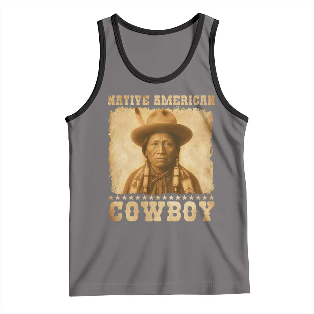 Native American Cowboy Tank Top Vintage Western Country Portrait - Wonder Print Shop