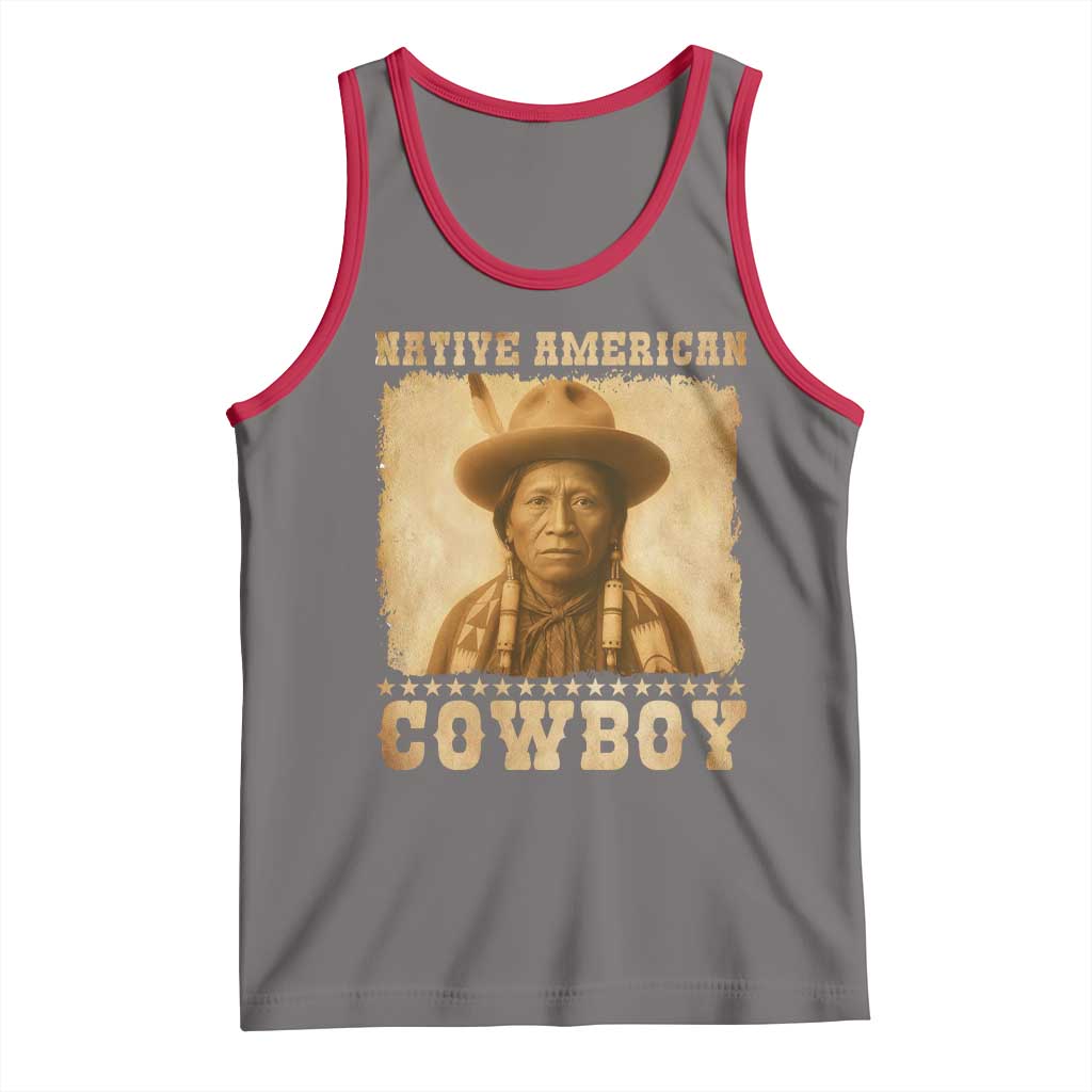 Native American Cowboy Tank Top Vintage Western Country Portrait - Wonder Print Shop