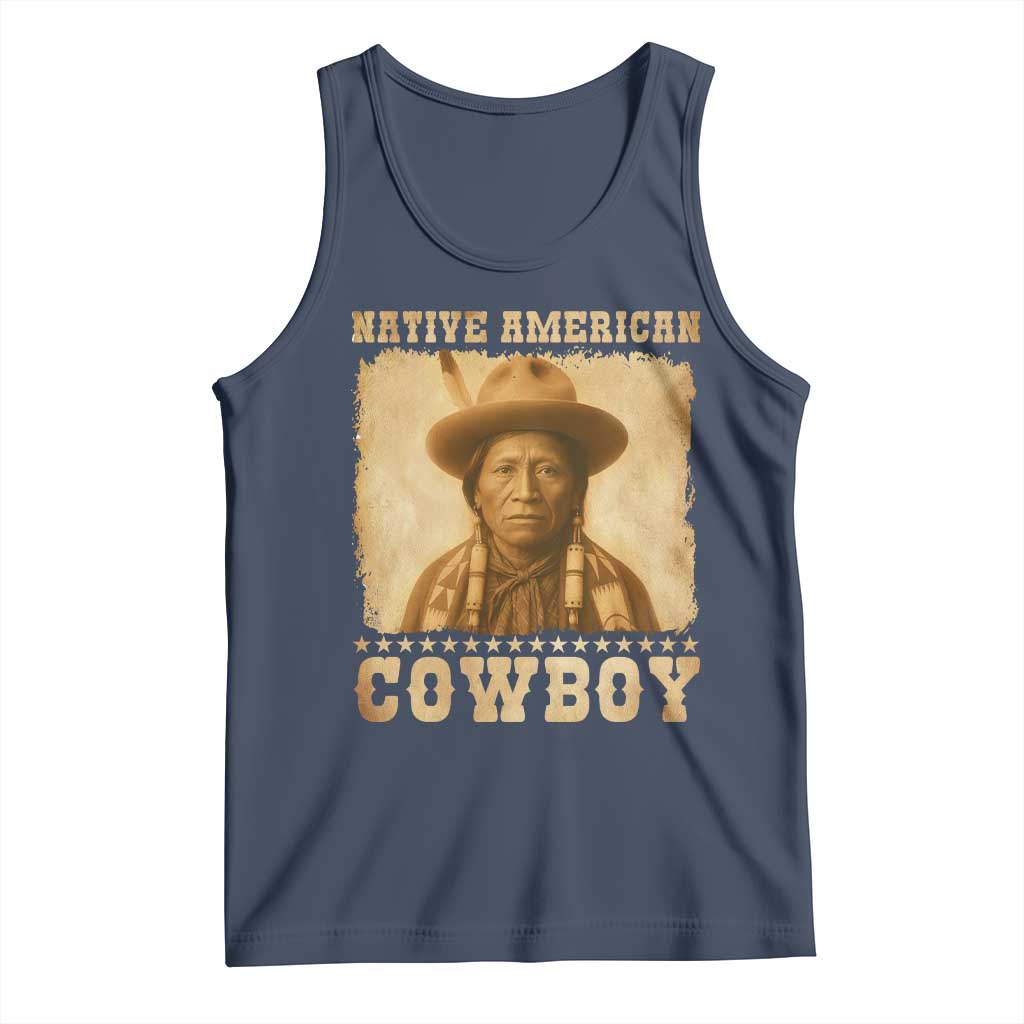 Native American Cowboy Tank Top Vintage Western Country Portrait - Wonder Print Shop