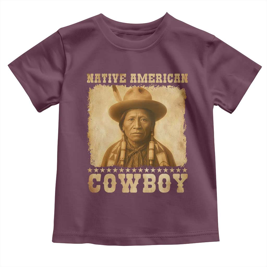 Native American Cowboy Toddler T Shirt Vintage Western Country Portrait - Wonder Print Shop