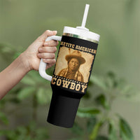 Native American Cowboy Tumbler With Handle Vintage Western Country Portrait - Wonder Print Shop