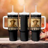 Native American Cowboy Tumbler With Handle Vintage Western Country Portrait - Wonder Print Shop