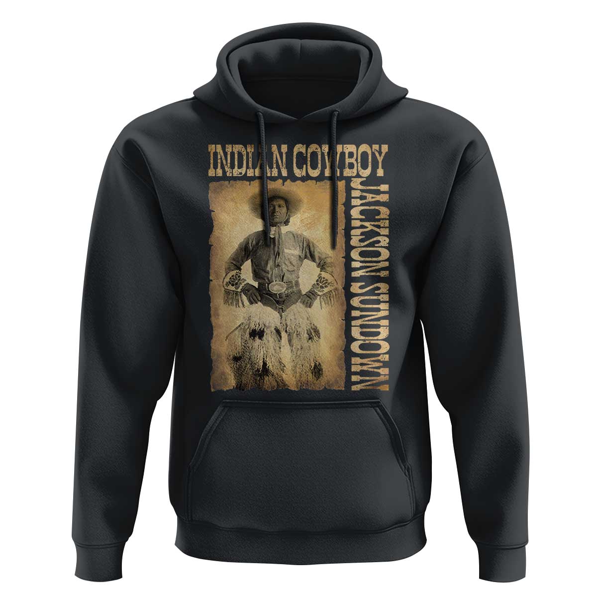 Jackson Sundown Hoodie Native American Cowboy Vintage Western - Wonder Print Shop